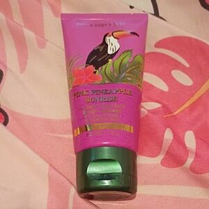 Bath & Body Works Pink Pineapple Sunrise Body Cream with Tropical Design